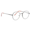 Simon Cowell Style Metal Flat Lens Round Celebrity Clear Glasses