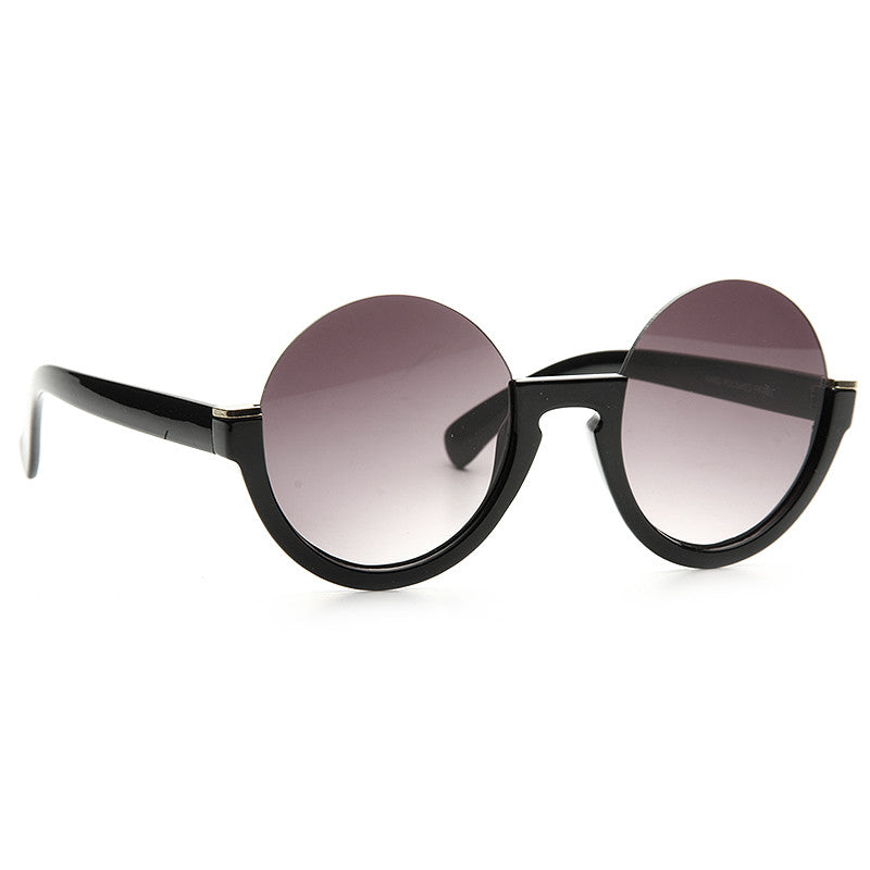 Terra Half Frame Round Sunglasses