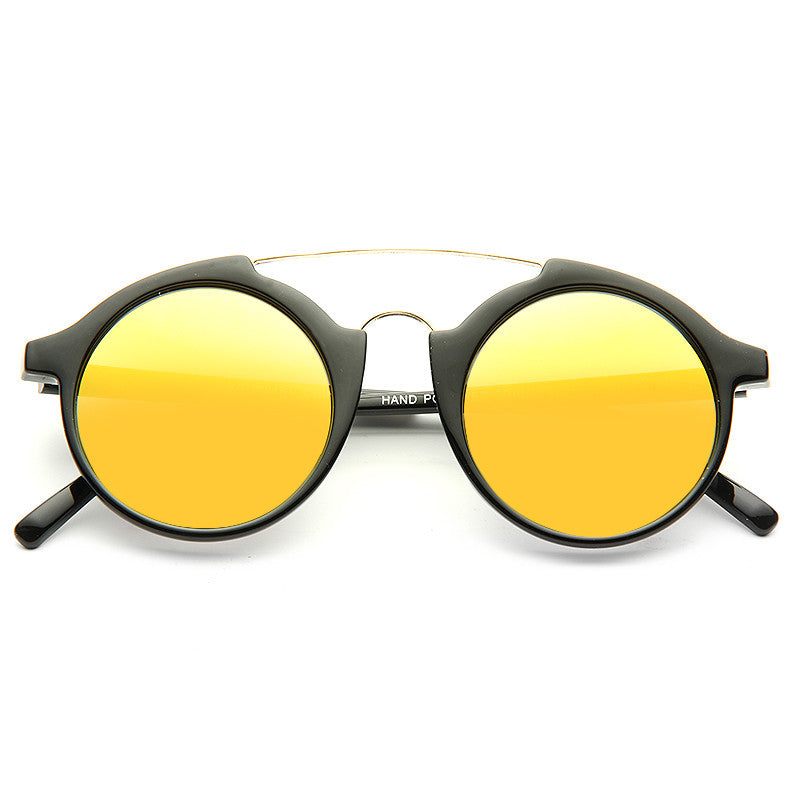 Wagner Curved Round Sunglasses