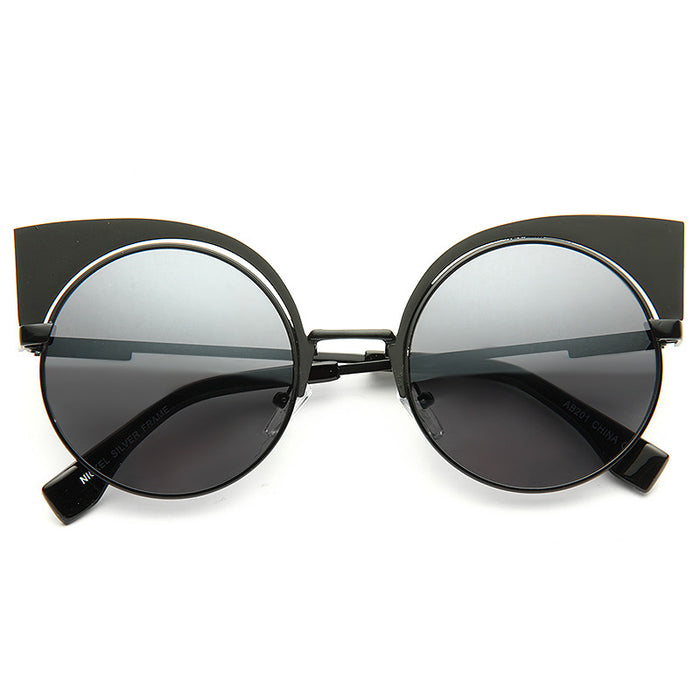 Eyeshine Designer Inspired Metal Cat Eye Sunglasses