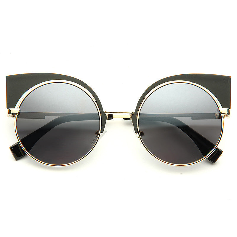 Eyeshine Designer Inspired Metal Cat Eye Sunglasses