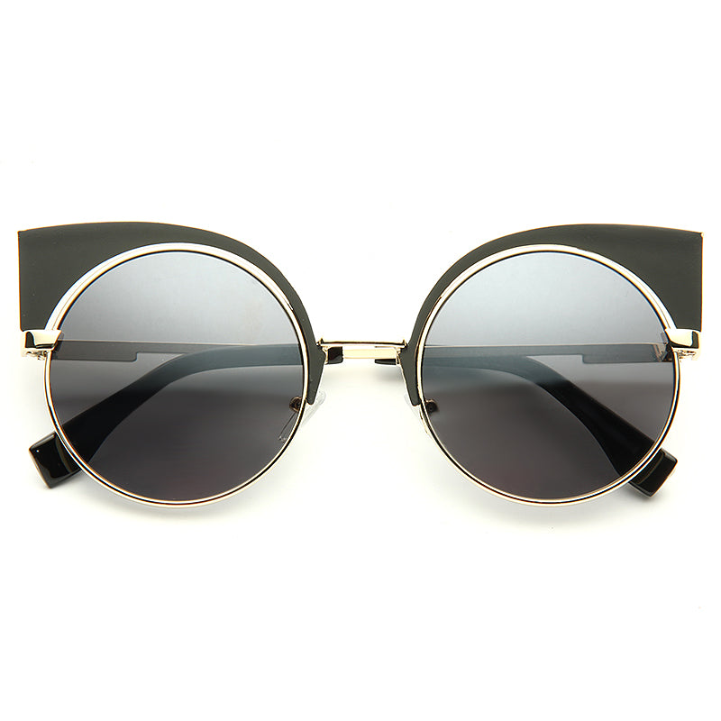 Karlie Kloss Style Metal Cat Eye Celebrity Sunglasses