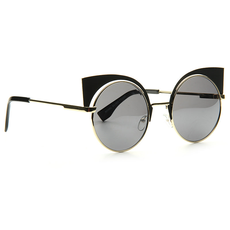 Olivia Palermo Style Metal Cat Eye Celebrity Sunglasses
