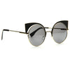 Olivia Palermo Style Metal Cat Eye Celebrity Sunglasses