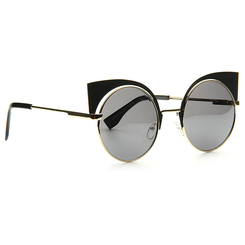 Gigi Hadid Style Metal Cat Eye Celebrity Sunglasses