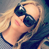 Ashley Benson Style Oversized Squared Horn Rimmed Celebrity Sunglasses