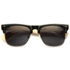 Jenkins Unisex Genuine Bamboo Half Frame Sunglasses