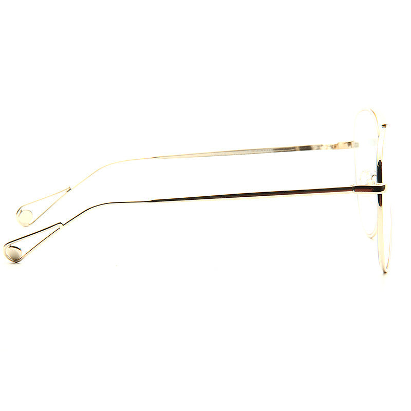 Brock Metal Flat Lens Clear Aviator Glasses
