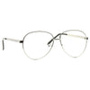 Juneau Metal Clear Aviator Glasses