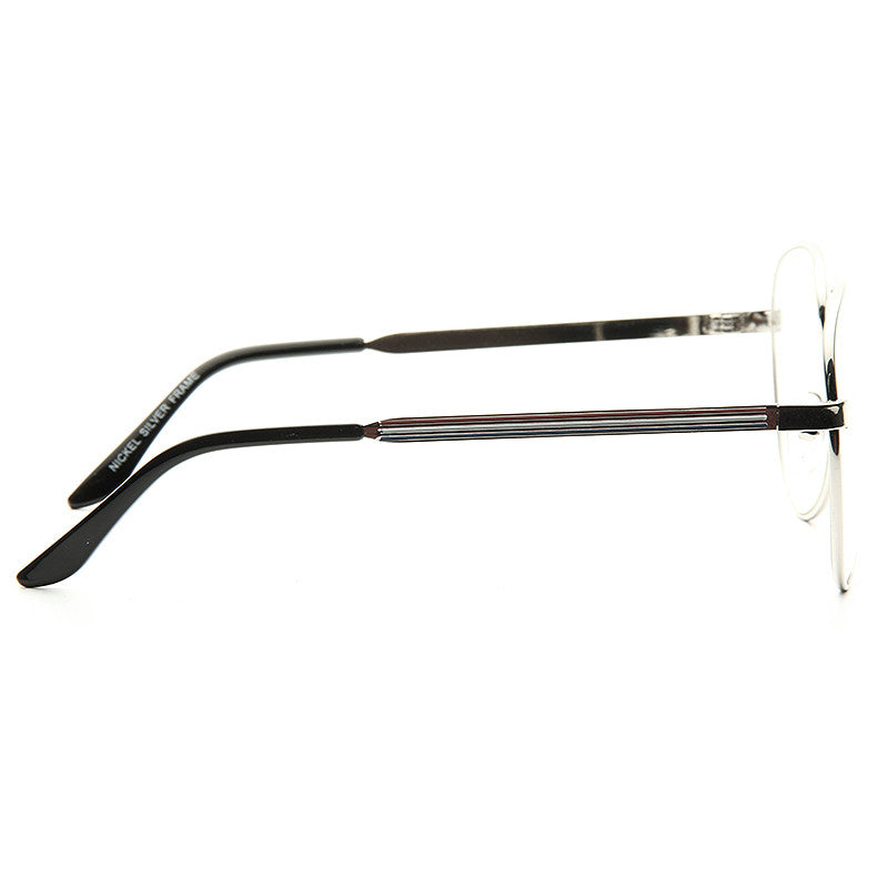 Juneau Metal Clear Aviator Glasses