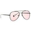 Brock Light Tint Metal Flat Lens Aviator Sunglasses