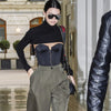 Kendall Jenner Style Flat Top Mirror Shield Celebrity Sunglasses