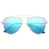 Josephine Skriver Style Flat Lens Color Mirror Aviator Celebrity Sunglasses