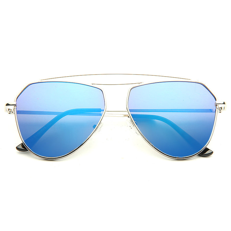 Bellair Flat Lens Color Mirror Aviator Sunglasses