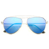 Josephine Skriver Style Flat Lens Color Mirror Aviator Celebrity Sunglasses