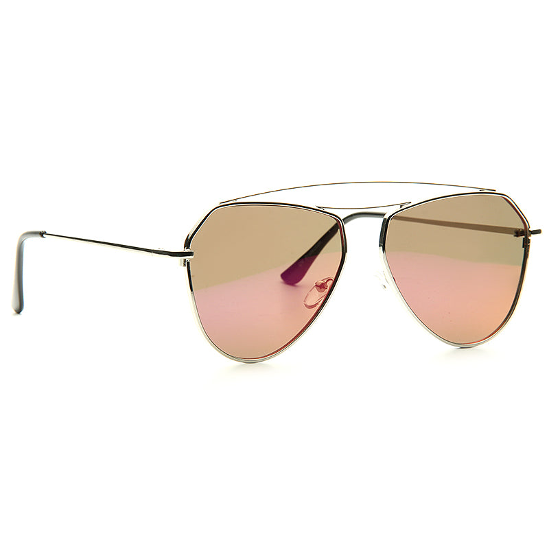 Josephine Skriver Style Flat Lens Color Mirror Aviator Celebrity Sunglasses