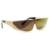 Kim Kardashian Style Polarized Slim Mirror Shield Celebrity Sunglasses