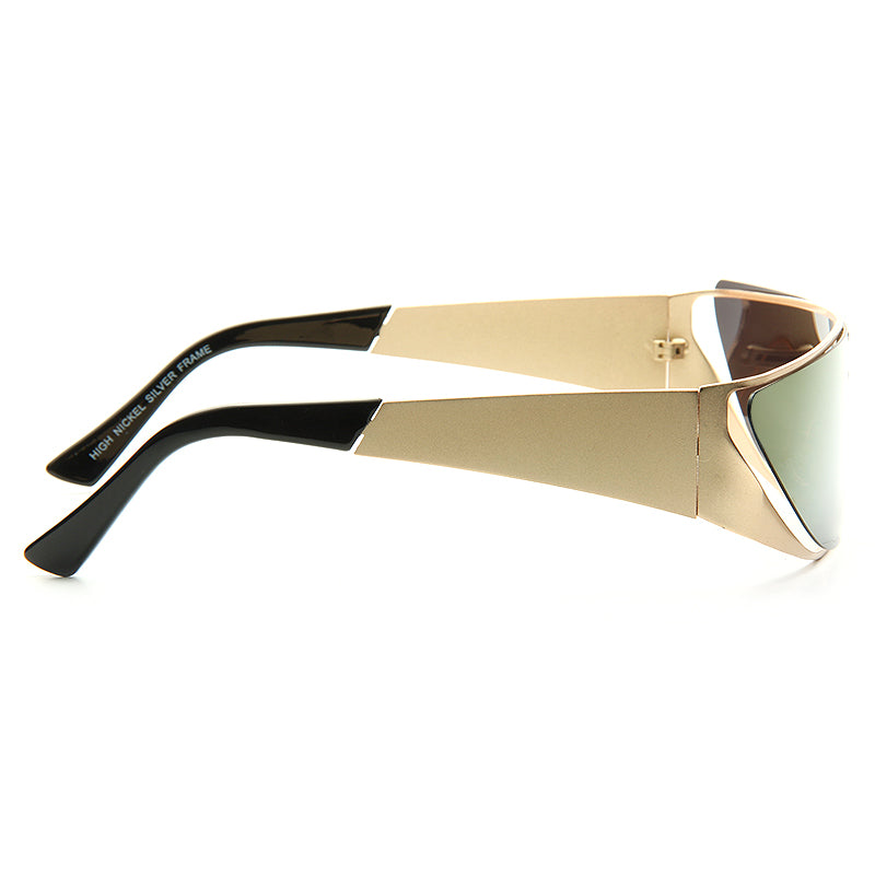 Kim Kardashian Style Polarized Slim Mirror Shield Celebrity Sunglasses