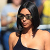 Kim Kardashian Style Polarized Slim Mirror Shield Celebrity Sunglasses