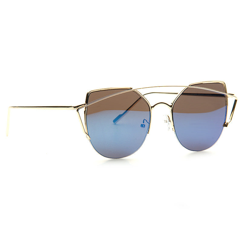 Thinker Designer Inspired Flat Lens Color Mirror Sunglasses