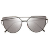 LovePunch Designer Inspired Flat Lens Color Mirror Sunglasses