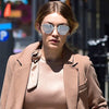 Gigi Hadid Style Flat Lens Color Mirror Celebrity Sunglasses