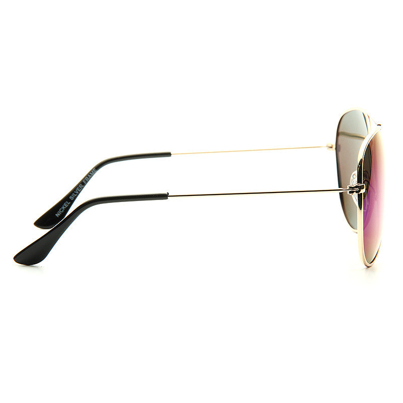 Classic 58mm Color Mirror Polarized Aviator Sunglasses