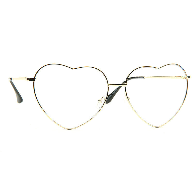 Jupiter Oversized Heart Clear Glasses