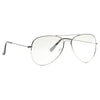 Classic 58mm Lightly Tinted Clear Aviator Glasses
