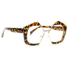 Edgy Designer Inspired Clear Pentagon Glasses
