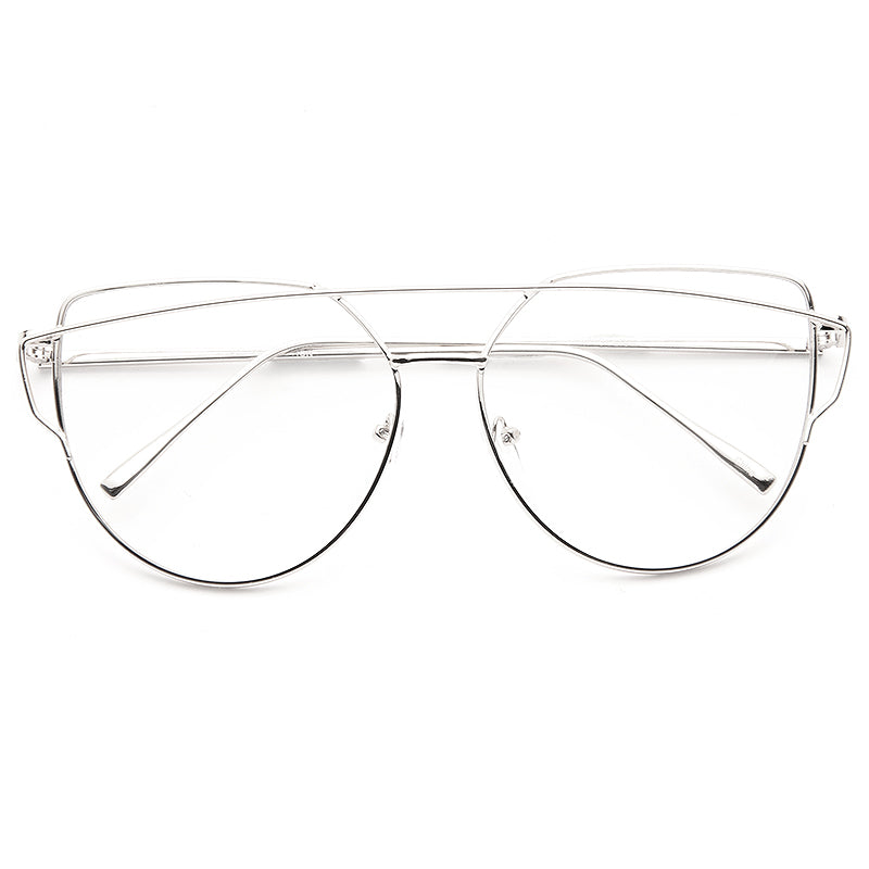 LovePunch Designer Inspired Flat Lens Clear Glasses