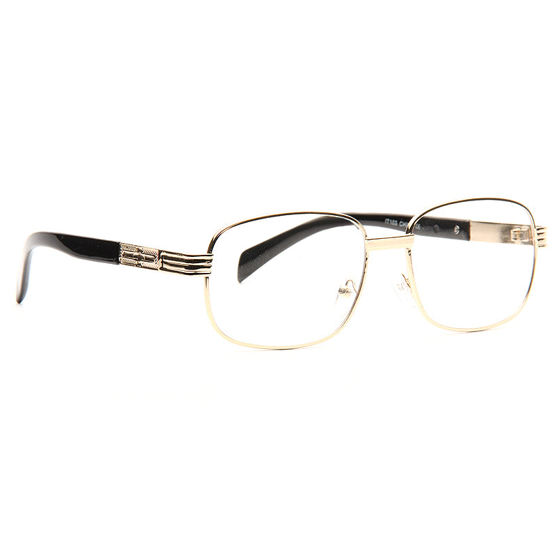 Hatley Thin Metal Squared Clear Glasses
