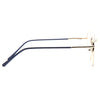 Higgins Thin Round Metal Flat Lens Clear Glasses
