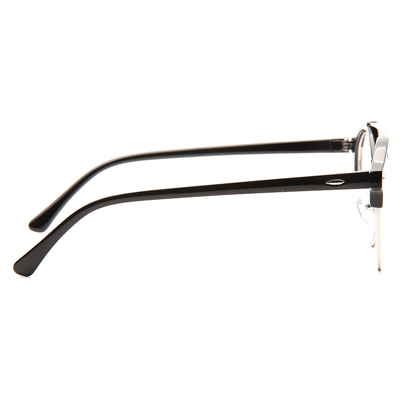 Nixon Unisex Round Metal Clear Half-Frame Glasses