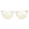 Winston Unisex Rimless Lightly Tinted Clear Frame  Round Sunglasses