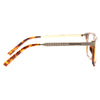 Salvo Slim Metal Accent Clear Horn Rimmed Glasses