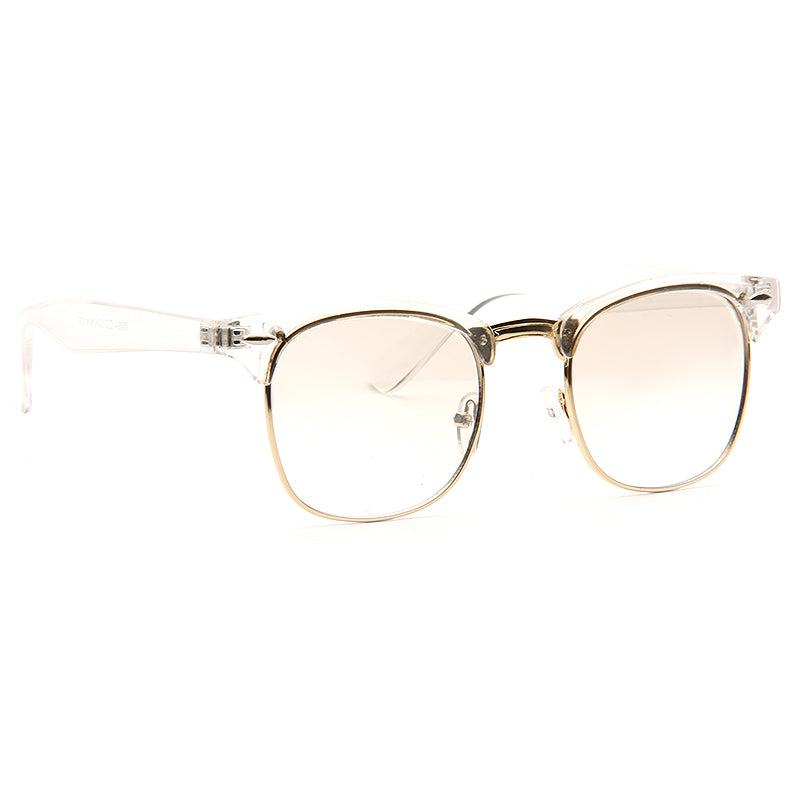 Peyton Unisex Lightly Tinted Clear Frame Clear Half-Frame Glasses