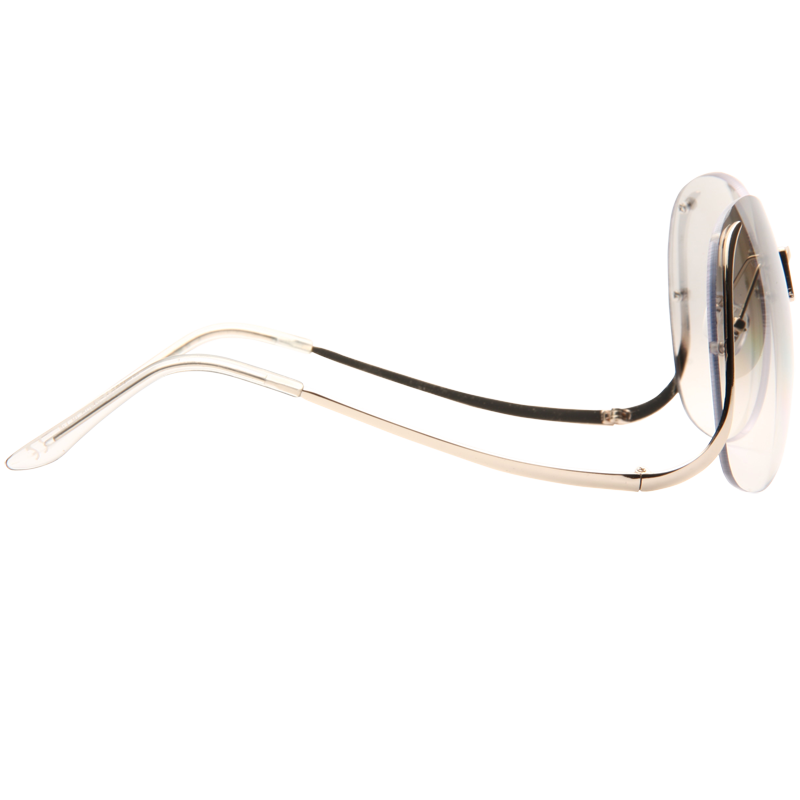 Flutter Oversized Rimless Low Temple Gradient Sunglasses