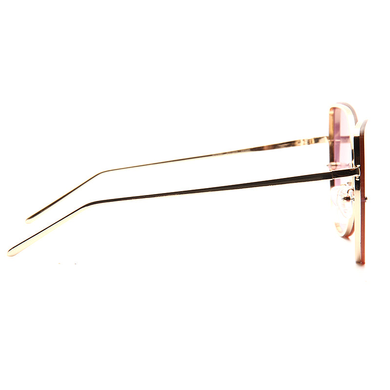 Lexi Designer Inspired Metal Flat Lens Cat Eye Sunglasses