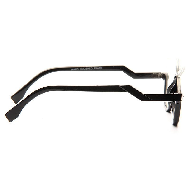 Blink Designer Inspired Half Rimmed Cat Eye Clear Frame Clear Glasses