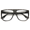 Superstud Designer Inspired Flat Top Shield Clear Glasses