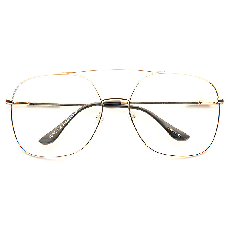 Oversized clear aviator glasses top
