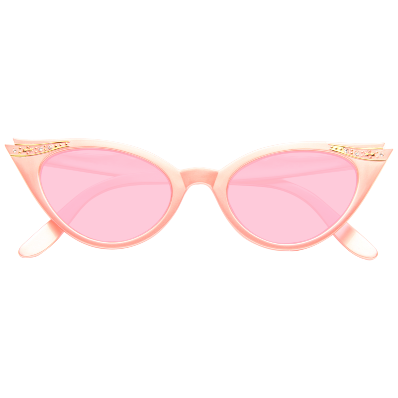 Betty Jo Rhinestone Cat Eye Color Tint Sunglasses