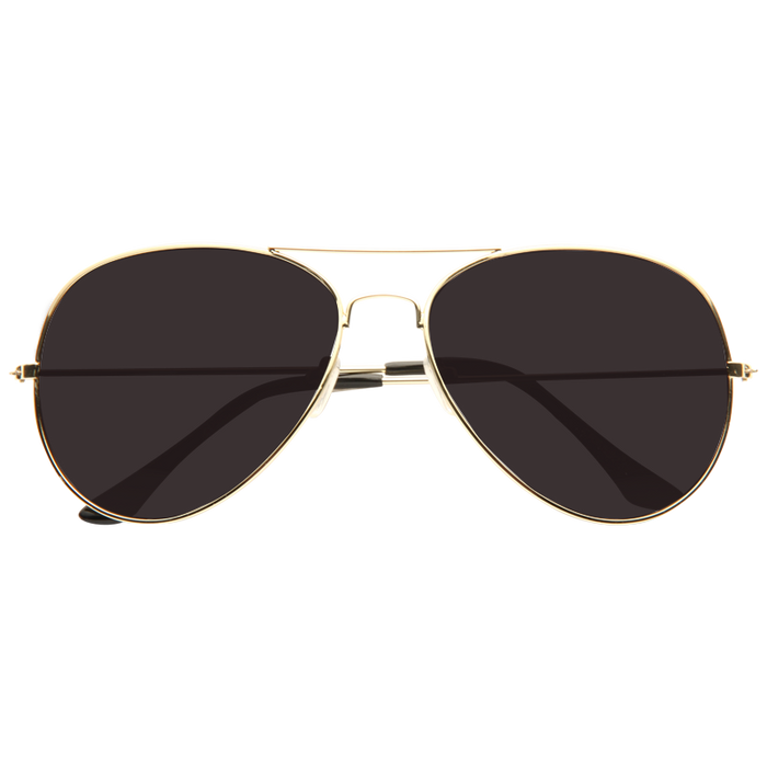 Classic 60mm Solid Super Dark Aviator Sunglasses