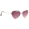 Cardi B Style Metal Frame Heart Gradient Celebrity Sunglasses