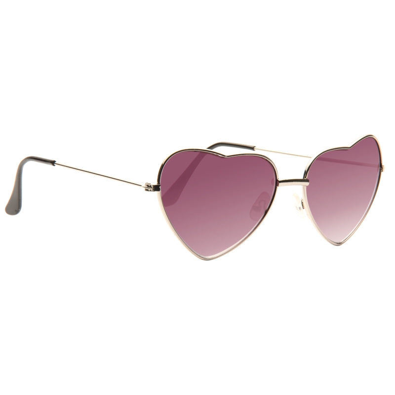Paris Hilton Style Metal Frame Heart Gradient Celebrity Sunglasses