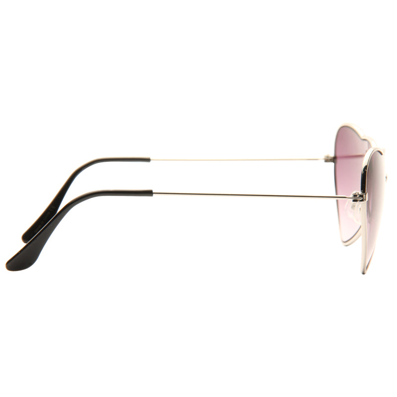 Katy 3 Metal Frame Heart Gradient Sunglasses