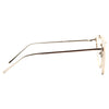 Angola Crossbar Flat Lens Round Horn Rimmed Clear Glasses