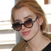 Bella Thorne Style Half Rimmed Color Tint Cat Eye Celebrity Sunglasses