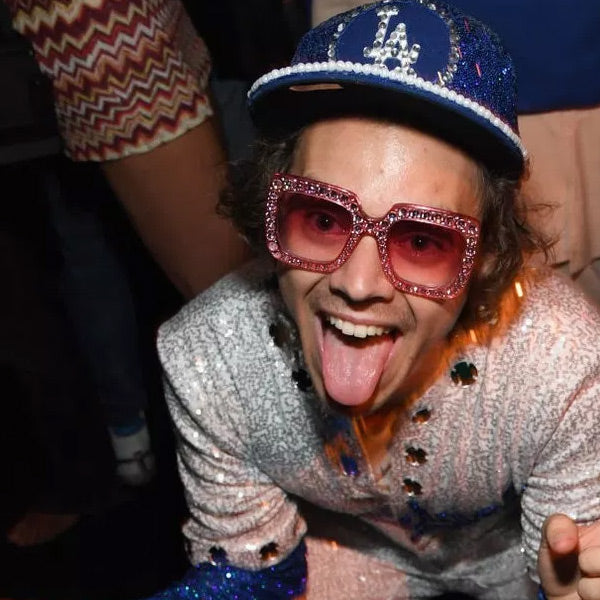 Harry Styles Style Oversized Rhinestone Celebrity Sunglasses